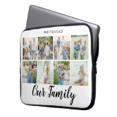 Unsere Familie Moderne 8 FotoCollage Laptopschutzhülle (Vorderseite Links)