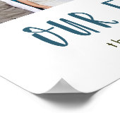 Unsere Familie | Modernes Drei-Foto-Gitter Poster (Ecke)