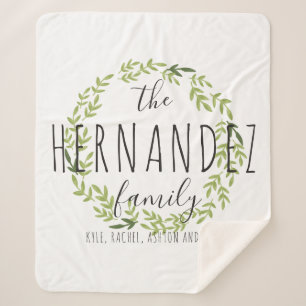 Unsere Familie personalisierte Sherpa Decke Sherpadecke