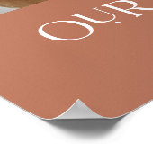 Unsere Familie | Terracotta Moderner Text und Foto Poster (Ecke)