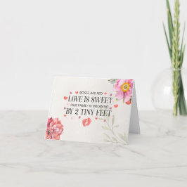 Unsere Familie wächst um zwei winzige Füße Ultrasc Karte