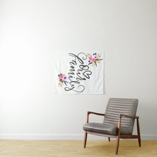 Unsere Familie Wandteppich (Beispiel (Horizontal))