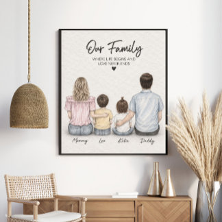 Unsere Familie, wo das Leben beginnt und die Liebe Poster
