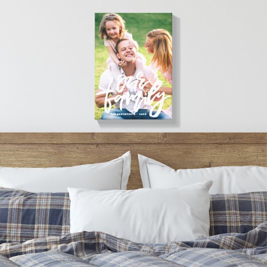Unsere Familienschrift Personalisiert Leinwanddruck (Insitu (Schlafzimmer))