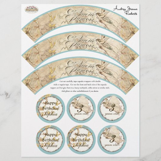 Unsere Fee Prinzessin, Mädchen Geburtstagskuppchen Flyer (Vorne)