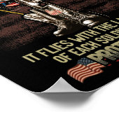 Unsere Flagge fliegt nicht, weil der Wind sie bewe Poster (Ecke)