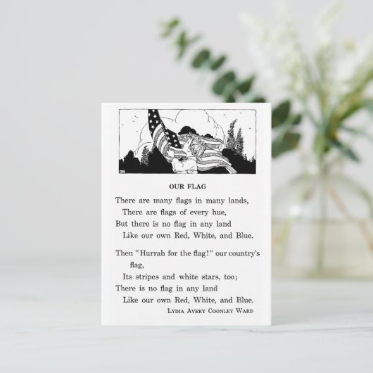 Unsere Flagge Postkarte (Stehend Vorderseite)