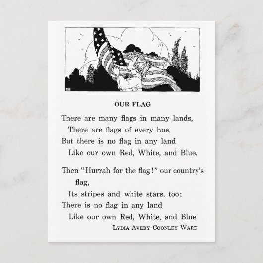Unsere Flagge Postkarte (Vorderseite)