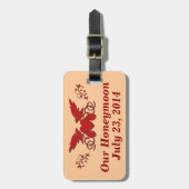 Unsere Flitterwochen Gepäckanhänger (Vorderseite vertikal)