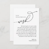 Unsere Flitterwochen wünschen sich, modern romanti Begleitkarte (Vorne/Hinten)