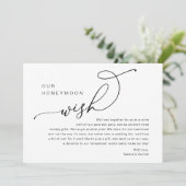 Unsere Flitterwochen-Wunschkarte, Einladungen für  (Stehend Vorderseite)
