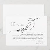 Unsere Flitterwochen-Wunschkarte, Einladungen für  (Vorne/Hinten)