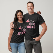 Unsere Flock Rocks Flamingo, Funny Family Matching T-Shirt (Unisex)