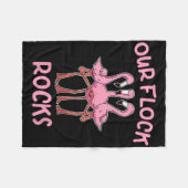 Unsere Flock Rocks Flamingo Matching Familienurlau Fleecedecke (Vorderseite (Horizontal))