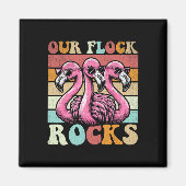Unsere Flock Rocks Flamingo Matching Familienurlau Magnet (Vorne)