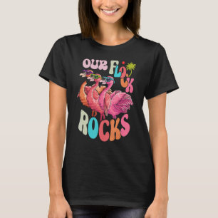 Unsere Flock Rocks Flamingo Matching Familienurlau T-Shirt