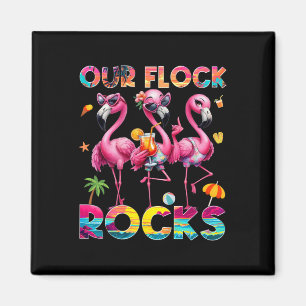 Unsere Flock Rocks Flamingo Sommerferien Familie M Magnet