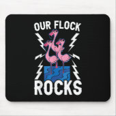 Unsere Flock Rocks Flamingo Whisperer Pink Feather Mousepad (Vorne)