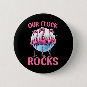 Unsere Flock Rocks Flamingos Lover Familienurlaub  Button