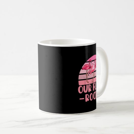 Unsere Flock Rocks Flamingos Lover Familienurlaub Kaffeetasse (VorderseiteRechts)