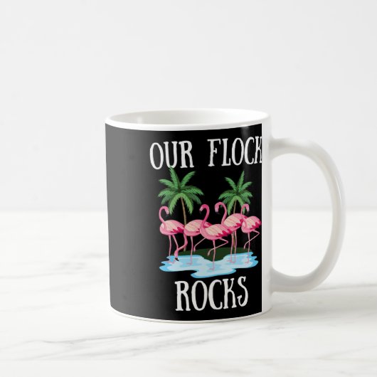 Unsere Flock Rocks Flamingos Lover Familienurlaub Kaffeetasse (Rechts)