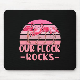 Unsere Flock Rocks Flamingos Lover Familienurlaub Mousepad