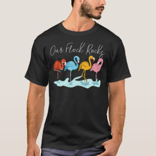 Unsere Flock Rocks Flamingos Lover Familienurlaub  T-Shirt