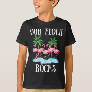 Unsere Flock Rocks Flamingos Lover Familienurlaub  T-Shirt