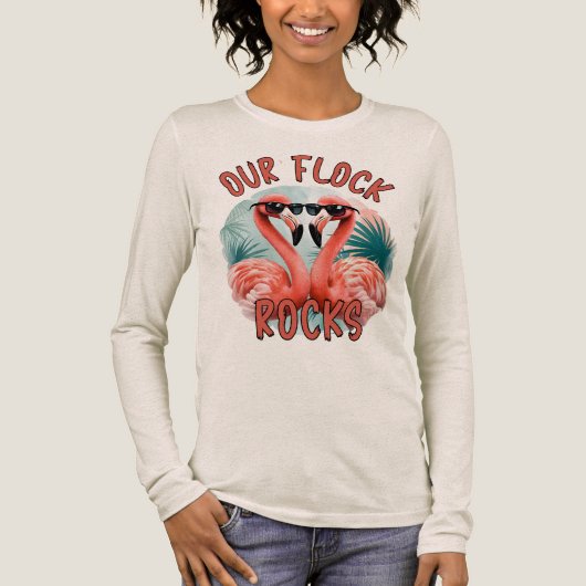 Unsere Flock Rocks Tri-Blend Shirt (Vorderseite)