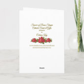 Unsere Frau der Rosenkranze mit Rose Karte (Rückseite)