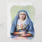 Unsere Frau der Trauern mit dem Gebet Einladung (Vorderseite)