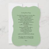 Unsere Frau der Trauern mit dem Gebet Einladung (Rückseite)