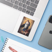 Unsere Frau der unakulaten Empfängnis Aufkleber (Laptop mit iPhone)