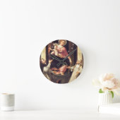 Unsere Frau des Rosenkranzes entstand in Pompeji Runde Wanduhr (Zuhause)