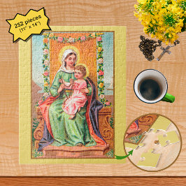 Unsere Frau des Rosenkranzes mit dem christlichen  Puzzle