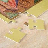 Unsere Frau des Rosenkranzes mit dem christlichen Puzzle (Seite)