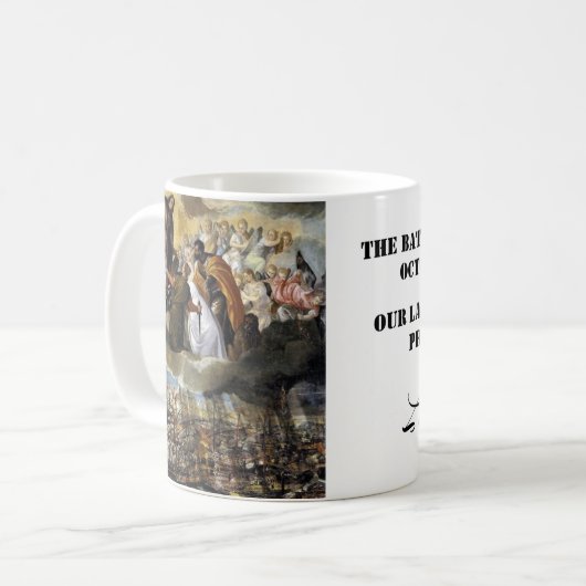 Unsere Frau des Sieges Kaffeetasse (Vorderseite Links)