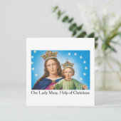 Unsere Frau Mary, Hilfe von Christen! Grußkarte Karte (Stehend Vorderseite)