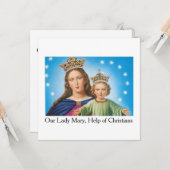 Unsere Frau Mary, Hilfe von Christen! Grußkarte Karte (Vorderseite/Rückseite Beispiel)