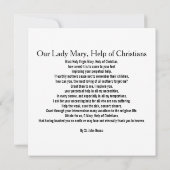 Unsere Frau Mary, Hilfe von Christen! Grußkarte Karte (Rückseite)