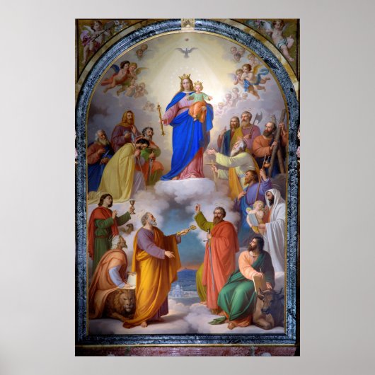 Unsere Frau und die Heiligen Poster (Vorne)