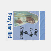 Unsere Frau von Fatima Fleecedecke (Vorderseite (Horizontal))