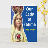 Unsere Frau von Fatima Karte (Gelbe Blume)