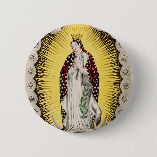 Unsere Frau von Guadalupe Button (Vorderseite)