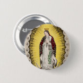 Unsere Frau von Guadalupe Button (Vorne & Hinten)