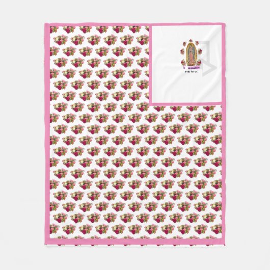 Unsere Frau von Guadalupe Fleecedecke (Vorderseite)