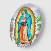 Unsere Frau von Guadalupe Große Wanduhr (Winkel)