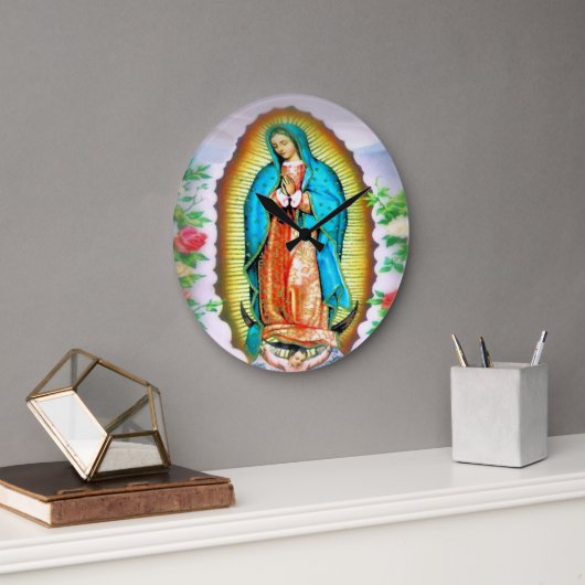 Unsere Frau von Guadalupe Große Wanduhr (Büro)