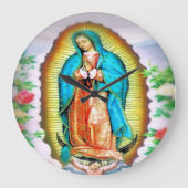 Unsere Frau von Guadalupe Große Wanduhr (Vorderseite)