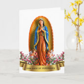 Unsere Frau von Guadalupe Karte (Gelbe Blume)